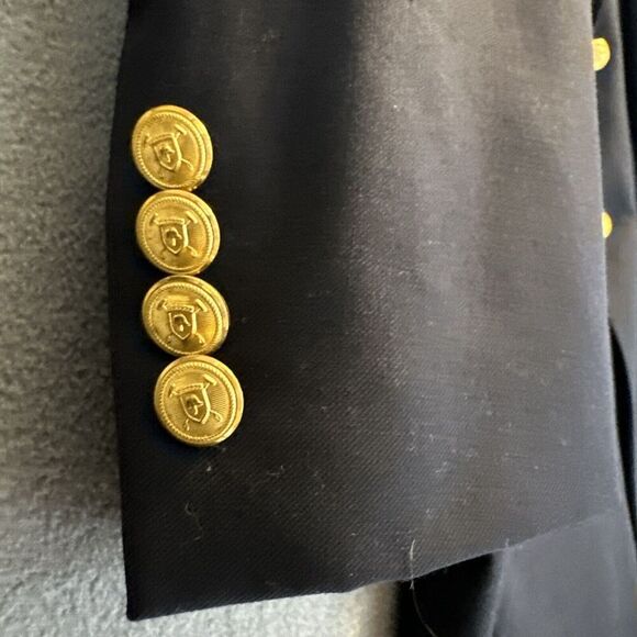 Lauren Ralph Lauren Wool Navy Blazer Mens 42L Gold Button Sport Coat Suit Jacket - Picture 3 of 10